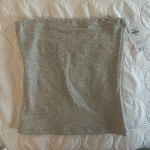 Abercrombie & Fitch Gray Strapless Top